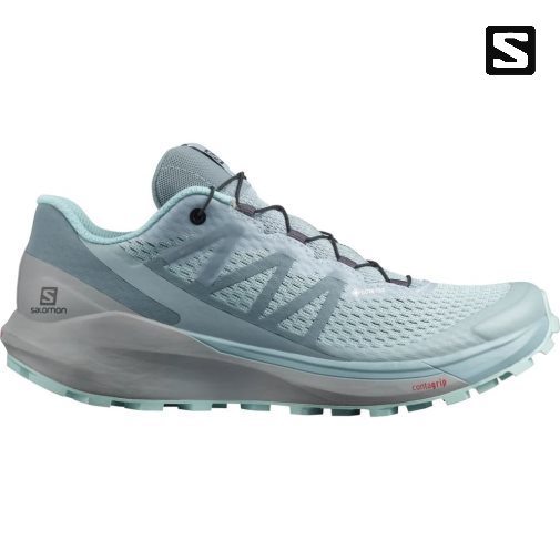 Salomon Sense Ride 4 GTX Invisible Fit Women's Trail Running Shoes Light Blue | CA 68Z32